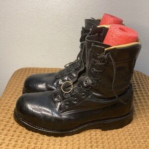 Chippewa USA 22922 Size 9.5 E Black Leather Fire Fighter Steel Toe Jumper Boots